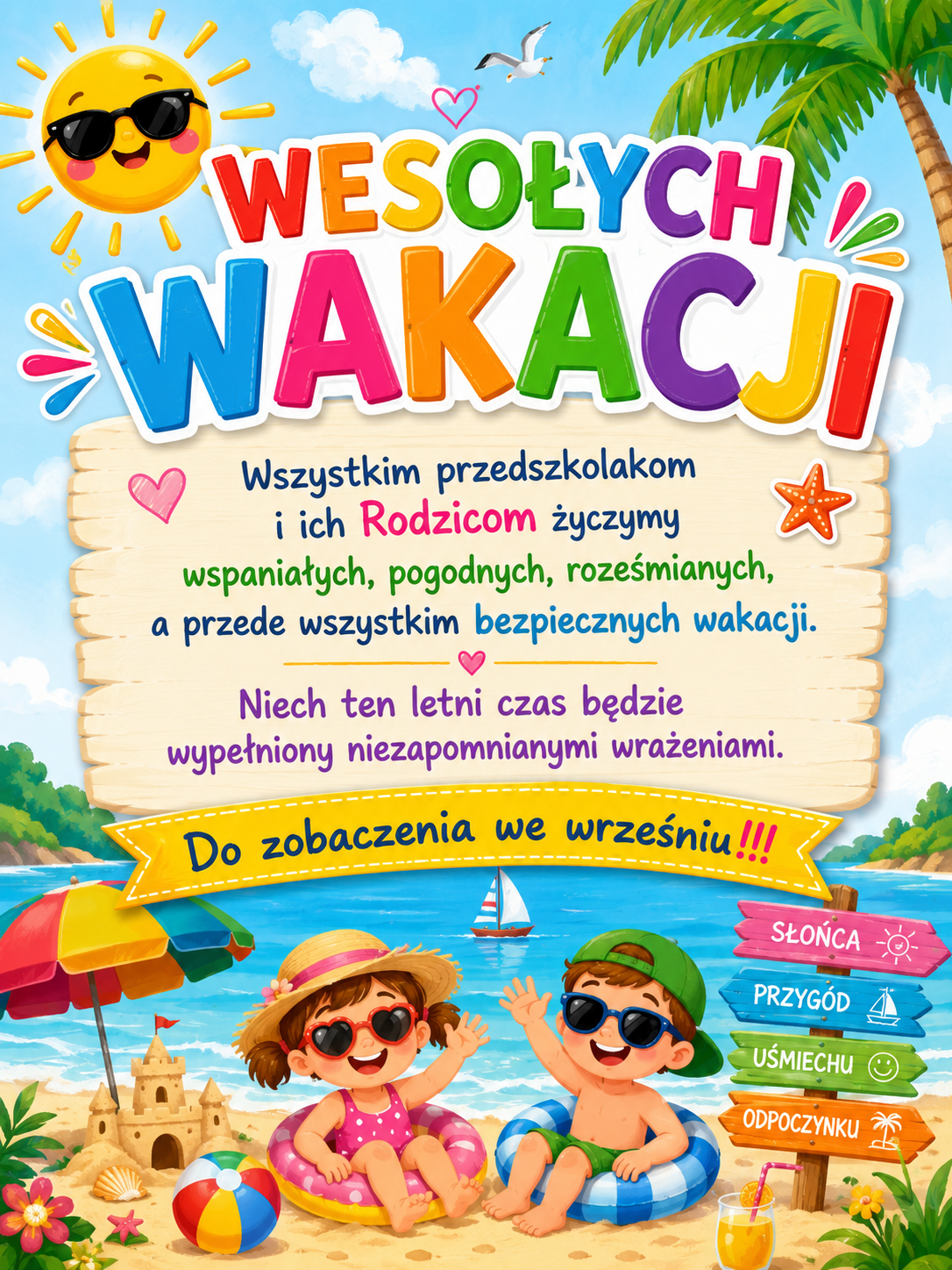 Życzenia wakacyjne