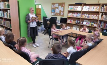 Zajęcia biblioteczne w grupie 5 latków