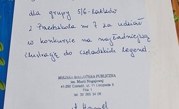 Podziękowania dla grupy 5 -6 latków