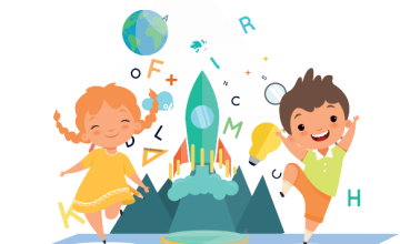 Zabawa z dywanem interaktywnym grupy 5 - 6 latków