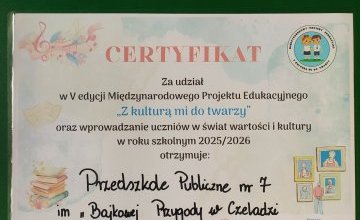 Certyfikat "Z kulturą mi do twarzy"