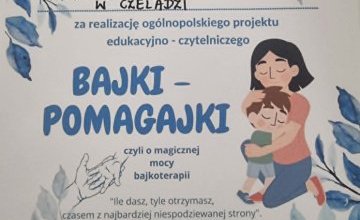 Certyfikat  "Bajki Pomagajki"