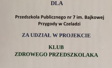 Klub Zdrowego Przedszkolaka