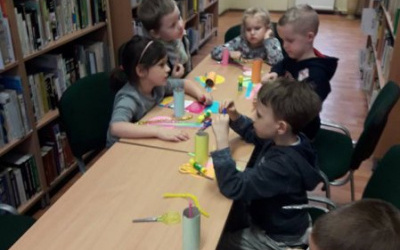 "Karnawał" - zajęcia biblioteczne 6 latków